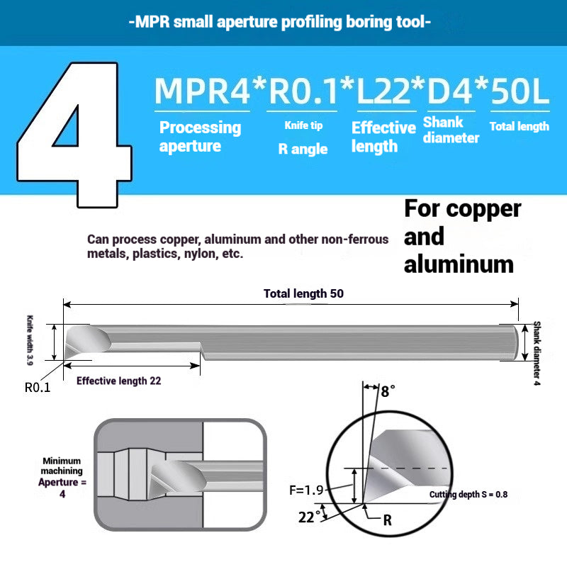 1129-CNC Small Bore Boring Tools MPR Copy Boring Turning Tools for Stainless Steel, Copper and Aluminum Lathe Micro Small Boring Tools Shandong Denso Pricision Tools Co.,Ltd.